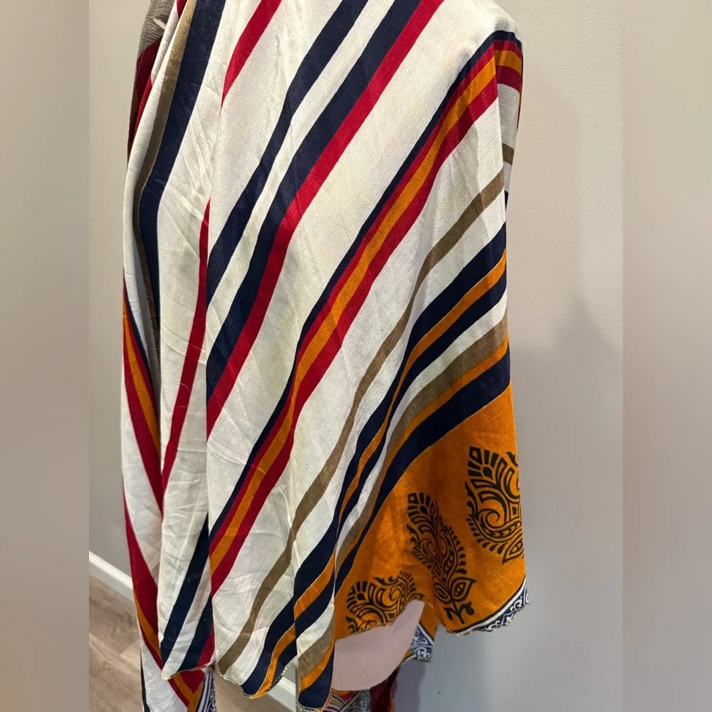 Darn Good Yarn Sari Wrap Red Skirt FLAWED - Picture 4 of 11